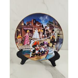 Disneyland Mickey Pirates Of The Caribbean Wall Decor Plate 8" Anniversary 1995